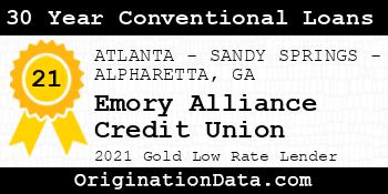 Emory Alliance Credit Union 30 Year Conventional Loans gold