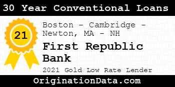 First Republic Bank 30 Year Conventional Loans gold