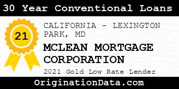 MCLEAN MORTGAGE CORPORATION 30 Year Conventional Loans gold