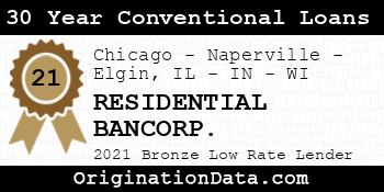 RESIDENTIAL BANCORP. 30 Year Conventional Loans bronze