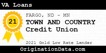 TOWN AND COUNTRY Credit Union VA Loans gold