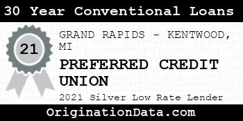 PREFERRED CREDIT UNION 30 Year Conventional Loans silver