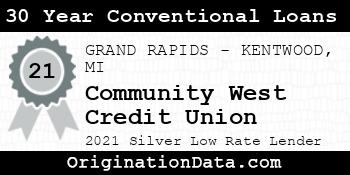 Community West Credit Union 30 Year Conventional Loans silver