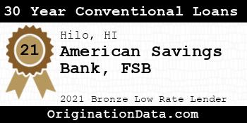 American Savings Bank FSB 30 Year Conventional Loans bronze