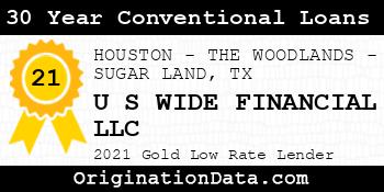 U S WIDE FINANCIAL 30 Year Conventional Loans gold