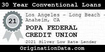 POPA FEDERAL CREDIT UNION 30 Year Conventional Loans silver