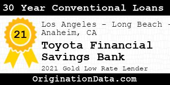 Toyota Financial Savings Bank 30 Year Conventional Loans gold