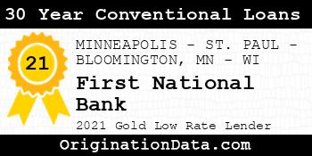 First National Bank 30 Year Conventional Loans gold