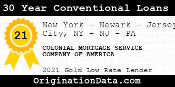COLONIAL MORTGAGE SERVICE COMPANY OF AMERICA 30 Year Conventional Loans gold