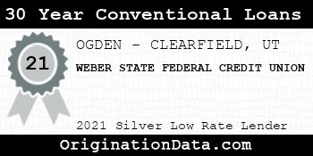 WEBER STATE FEDERAL CREDIT UNION 30 Year Conventional Loans silver