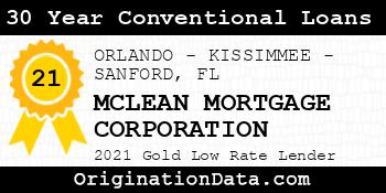 MCLEAN MORTGAGE CORPORATION 30 Year Conventional Loans gold