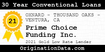 Prime Choice Funding 30 Year Conventional Loans gold