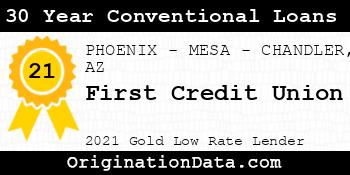 First Credit Union 30 Year Conventional Loans gold