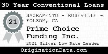 Prime Choice Funding  30 Year Conventional Loans silver