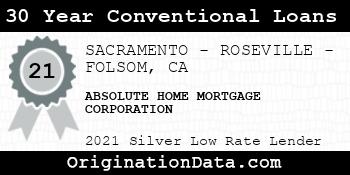 ABSOLUTE HOME MORTGAGE CORPORATION 30 Year Conventional Loans silver