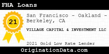 VILLAGE CAPITAL & INVESTMENT  FHA Loans gold
