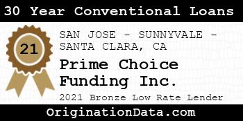 Prime Choice Funding  30 Year Conventional Loans bronze