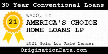 AMERICA'S CHOICE HOME LOANS LP 30 Year Conventional Loans gold