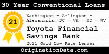 Toyota Financial Savings Bank 30 Year Conventional Loans gold
