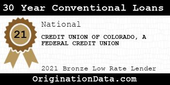 CREDIT UNION OF COLORADO A FEDERAL CREDIT UNION 30 Year Conventional Loans bronze