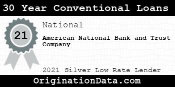 American National Bank and Trust Company 30 Year Conventional Loans silver