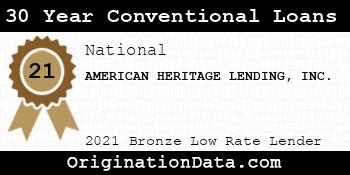 AMERICAN HERITAGE LENDING 30 Year Conventional Loans bronze