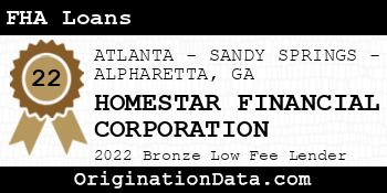 HOMESTAR FINANCIAL CORPORATION FHA Loans bronze