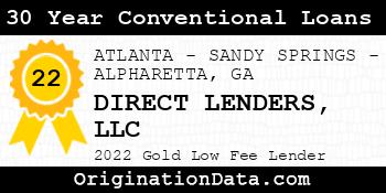 DIRECT LENDERS 30 Year Conventional Loans gold