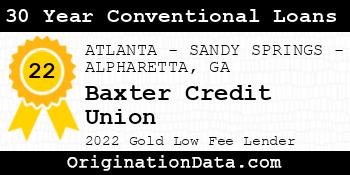 Baxter Credit Union 30 Year Conventional Loans gold