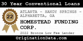 HOMESTEAD FUNDING CORP. 30 Year Conventional Loans bronze