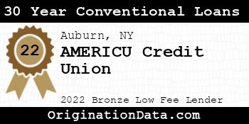 AMERICU Credit Union 30 Year Conventional Loans bronze