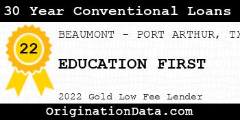 EDUCATION FIRST 30 Year Conventional Loans gold