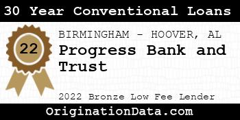 Progress Bank and Trust 30 Year Conventional Loans bronze