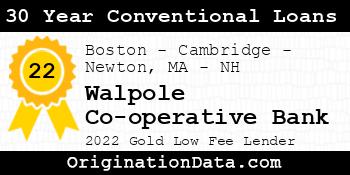 Walpole Co-operative Bank 30 Year Conventional Loans gold