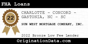 SUN WEST MORTGAGE COMPANY FHA Loans bronze