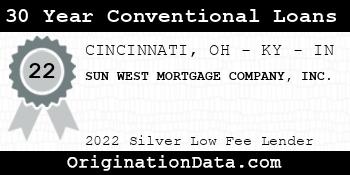 SUN WEST MORTGAGE COMPANY 30 Year Conventional Loans silver