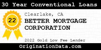 BETTER MORTGAGE CORPORATION 30 Year Conventional Loans gold