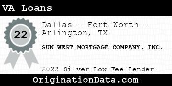 SUN WEST MORTGAGE COMPANY VA Loans silver