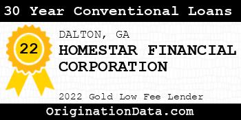 HOMESTAR FINANCIAL CORPORATION 30 Year Conventional Loans gold