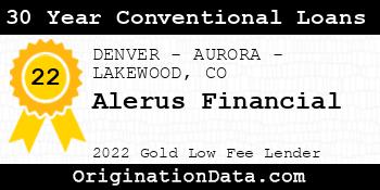Alerus Financial 30 Year Conventional Loans gold