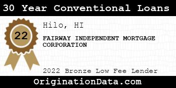FAIRWAY INDEPENDENT MORTGAGE CORPORATION 30 Year Conventional Loans bronze