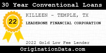 LEADERONE FINANCIAL CORPORATION 30 Year Conventional Loans gold