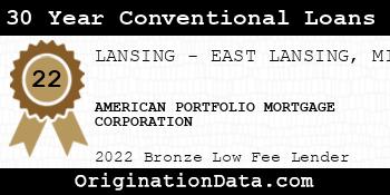 AMERICAN PORTFOLIO MORTGAGE CORPORATION 30 Year Conventional Loans bronze