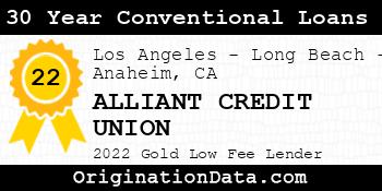 ALLIANT CREDIT UNION 30 Year Conventional Loans gold