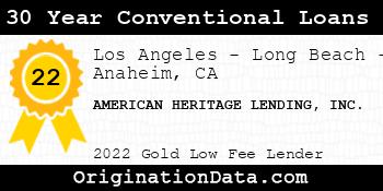 AMERICAN HERITAGE LENDING 30 Year Conventional Loans gold