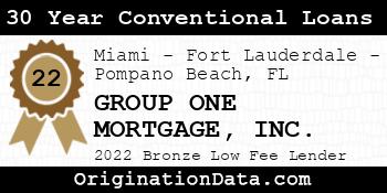 GROUP ONE MORTGAGE 30 Year Conventional Loans bronze