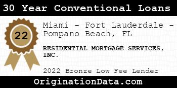 RESIDENTIAL MORTGAGE SERVICES 30 Year Conventional Loans bronze