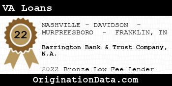 Barrington Bank & Trust Company N.A. VA Loans bronze