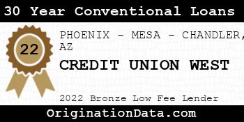 CREDIT UNION WEST 30 Year Conventional Loans bronze