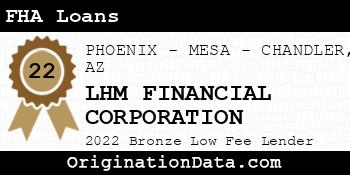 LHM FINANCIAL CORPORATION FHA Loans bronze